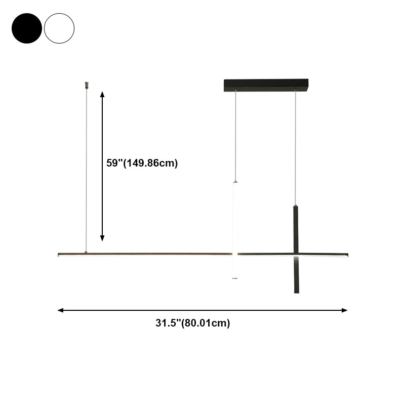 Islas contemporáneas Simplicidad de iluminación colgante para sala de estar