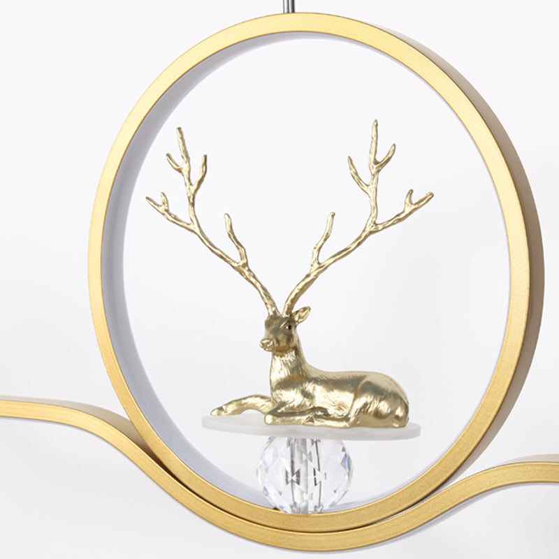 Luces de la isla de forma lineal Modern de metal de estilo de metal de 2 luces de iluminación de 2 luces