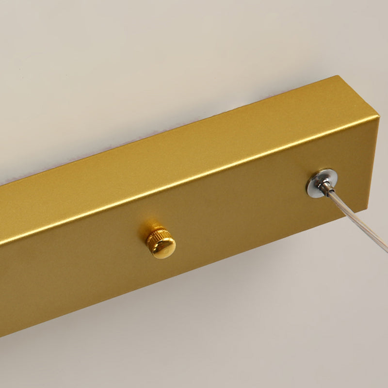 Luces de isla de forma lineal de estilo moderno metal de metal accesorios de iluminación colgante de 4 luces