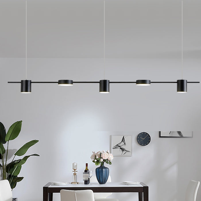 Cylinder Shape Island Lights Modern Style Metal Pendant Lighting Fixtures