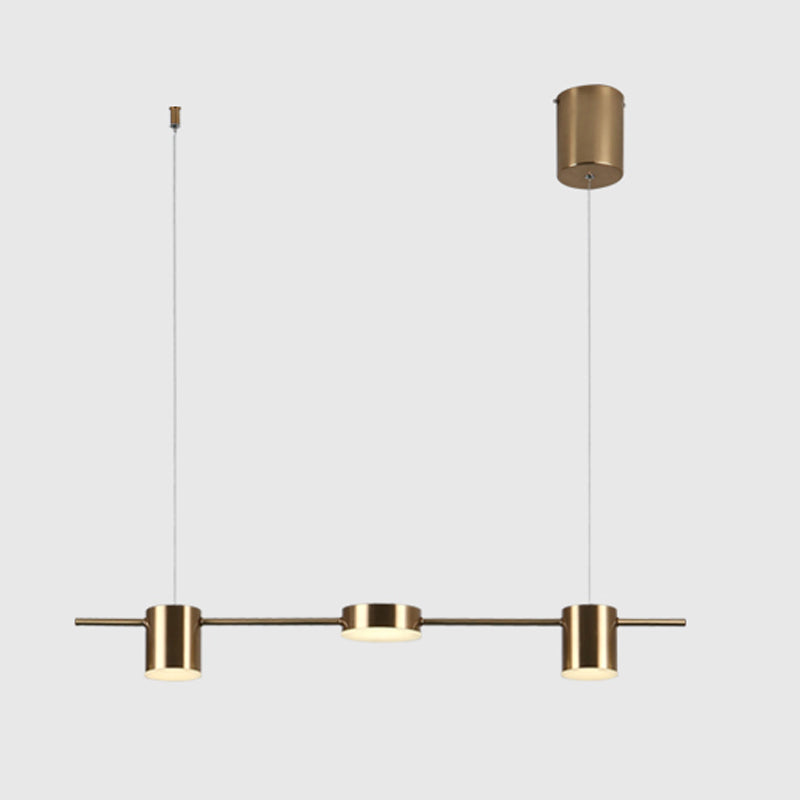 Cylinder Shape Island Lights Modern Style Metal Pendant Lighting Fixtures