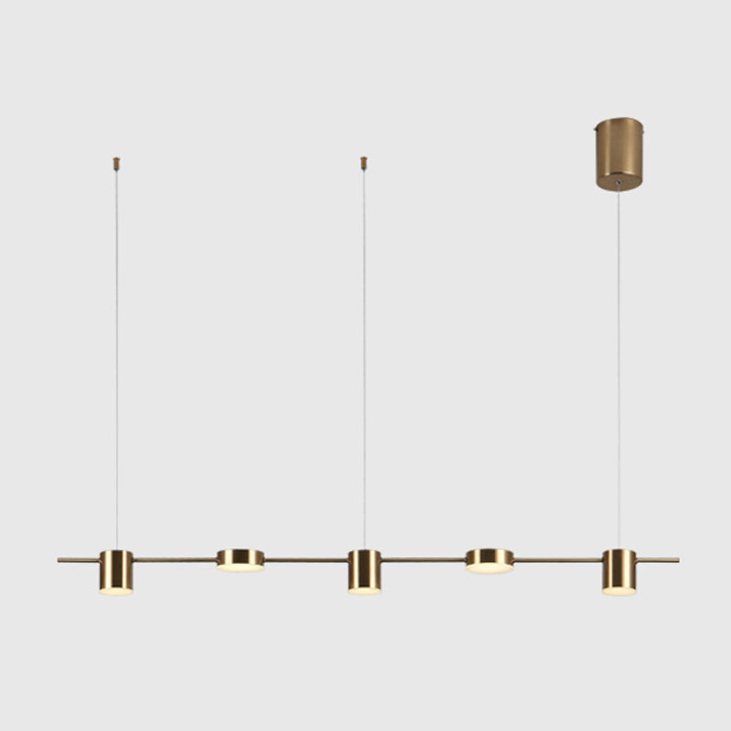 Cylinder Shape Island Lights Modern Style Metal Pendant Lighting Fixtures