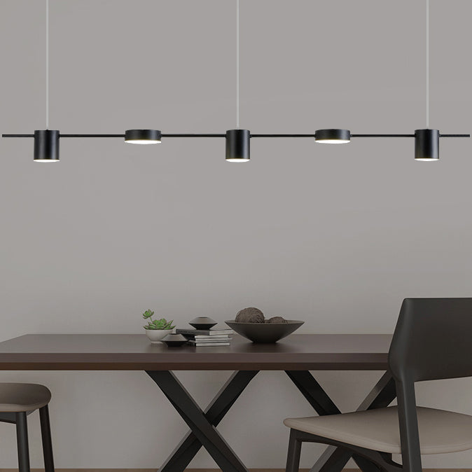 Cylinder Shape Island Lights Modern Style Metal Pendant Lighting Fixtures