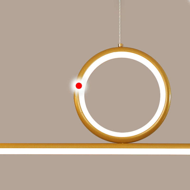 Nordic Metal Island Light Gold Geométrico 4 Lights Island Colgante para comedor