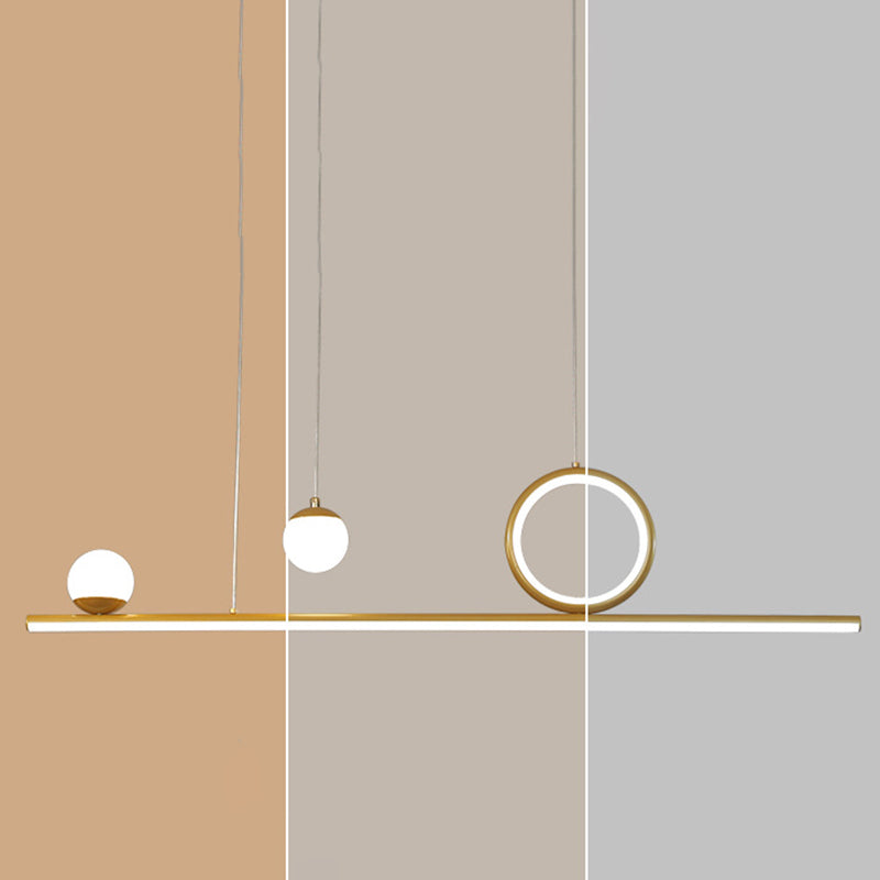 Nordic Metal Island Light Gold Geométrico 4 Lights Island Colgante para comedor