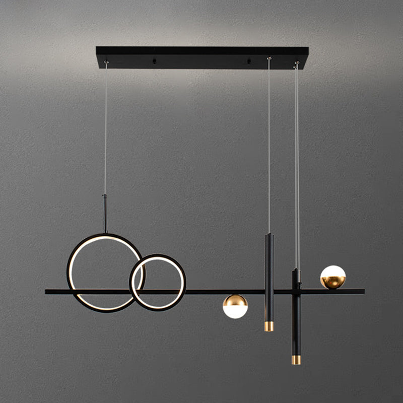 Ciondolo a led geometrica a LED BLACO INSLANDO NORME NORDICO per sala da pranzo