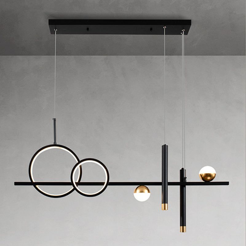 Ciondolo a led geometrica a LED BLACO INSLANDO NORME NORDICO per sala da pranzo