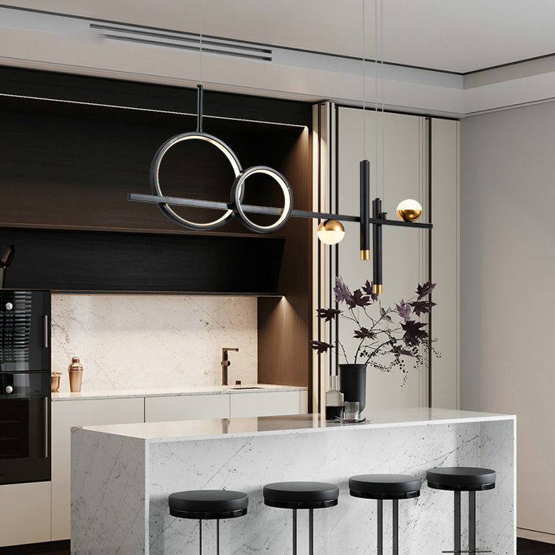 Ciondolo a led geometrica a LED BLACO INSLANDO NORME NORDICO per sala da pranzo