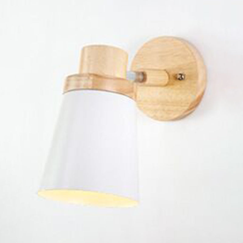 Nordic Style Holzwandlicht farbenfrohe einfache Wandleuchten für Schlafzimmer