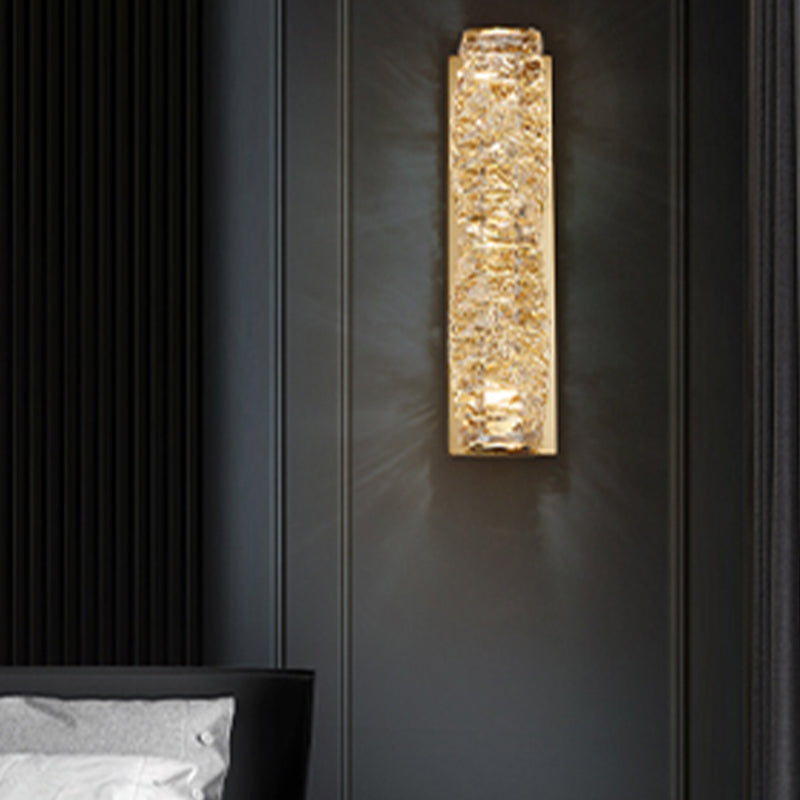 Postmodern Style Crystal Wall Light Geometric LED Wall Sconce for Living Room