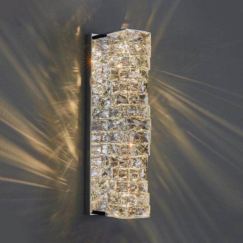 Postmodern Style Crystal Wall Light Geometric LED Wall Sconce for Living Room