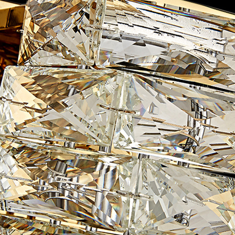 Postmodern Style Crystal Wall Light Geometric LED Wall Sconce for Living Room