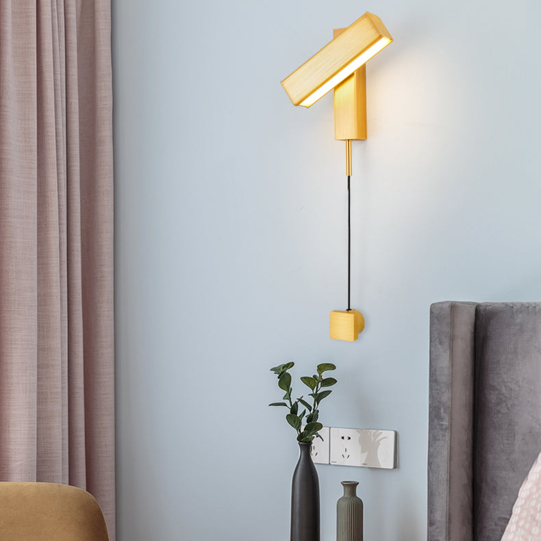 Luz de aluminio nórdica luz geométrica rotatable LED pared apliques para sala de estar