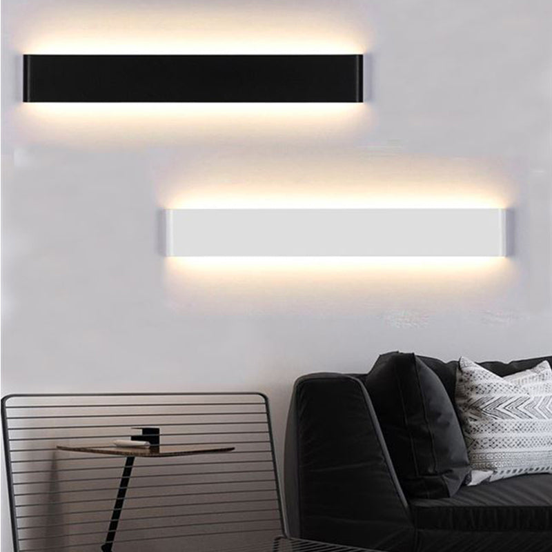 1 Light Metal Wall Sconce Modern Style Linear Shade Wall Mounted Lighting