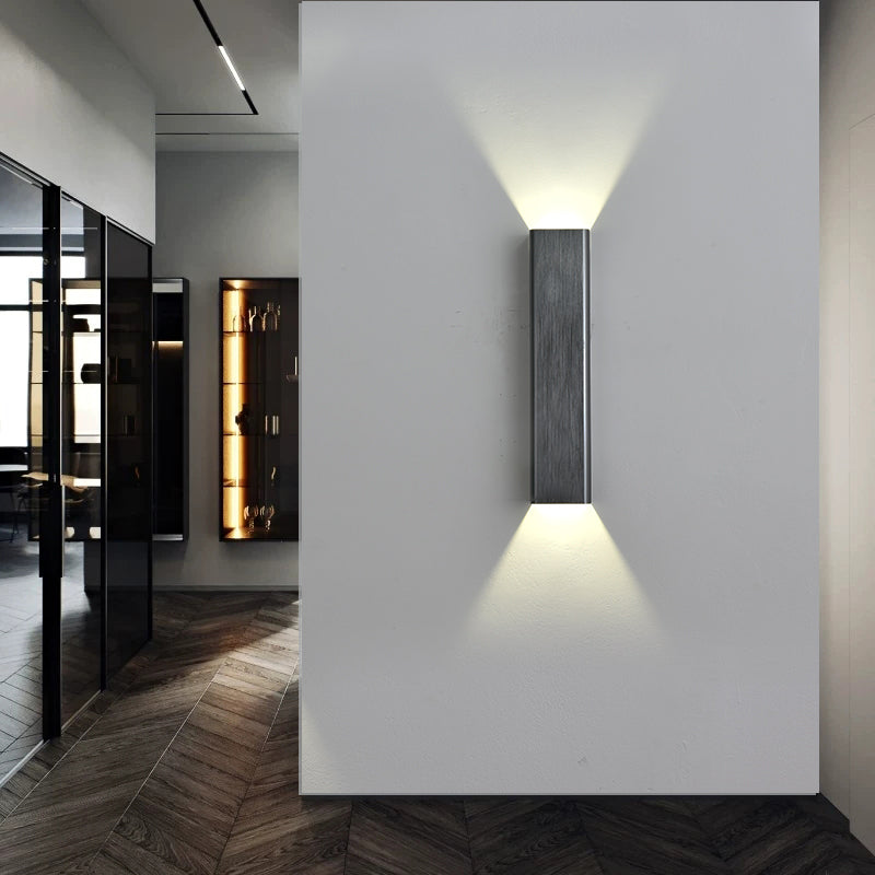 Square Shade Metal Murce Galce Modern Style 2 LICTES ÉCLAIRAGE MURD