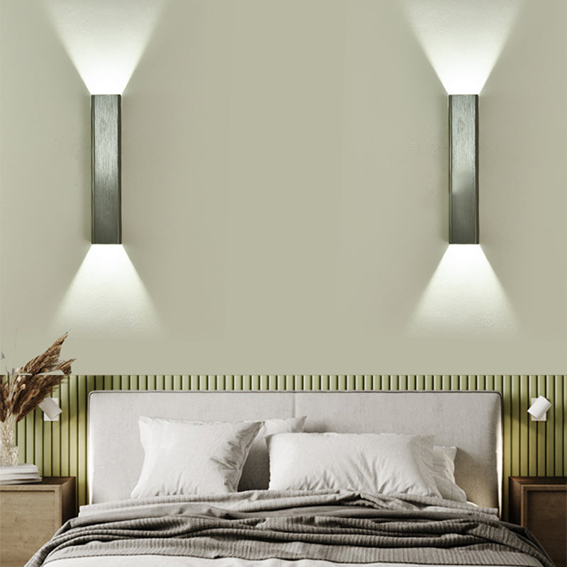 Square Shade Metal Murce Galce Modern Style 2 LICTES ÉCLAIRAGE MURD