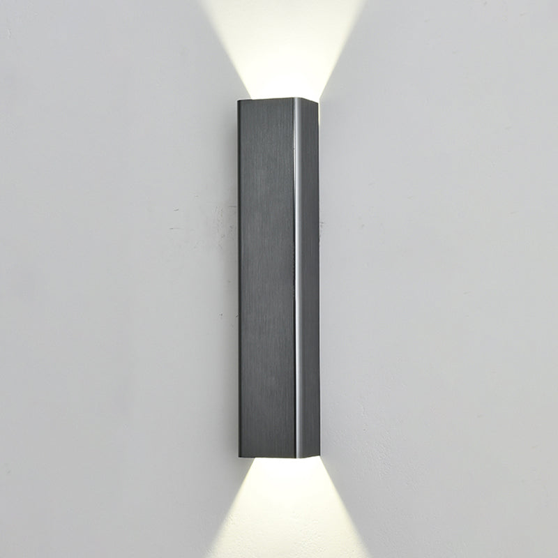 Square Shade Metal Murce Galce Modern Style 2 LICTES ÉCLAIRAGE MURD