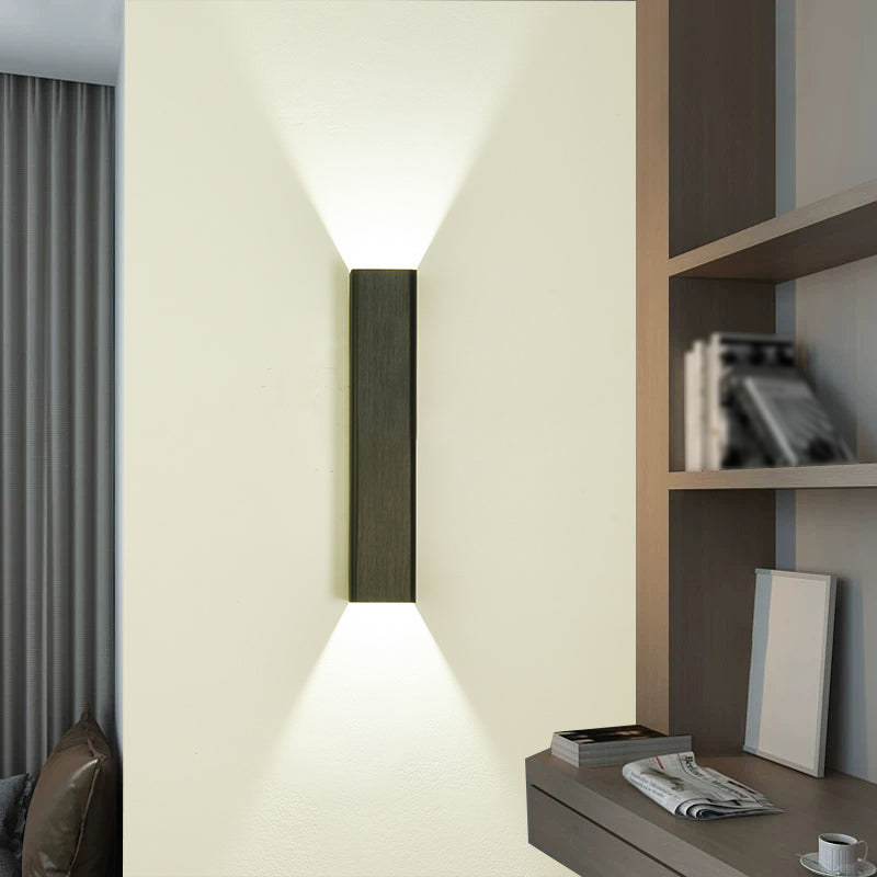 Square Shade Metal Murce Galce Modern Style 2 LICTES ÉCLAIRAGE MURD