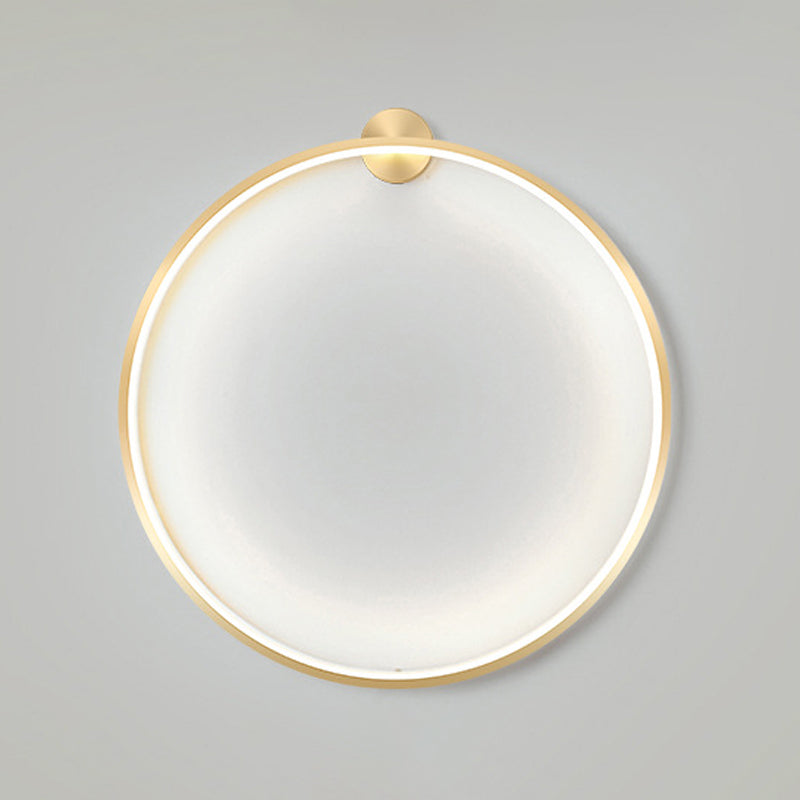 Moderner Stil runder Schatten Wandleuchten Metall 1-Licht-Wandmontage Beleuchtung