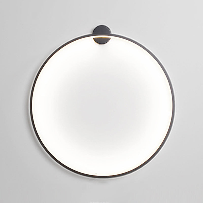 Moderner Stil runder Schatten Wandleuchten Metall 1-Licht-Wandmontage Beleuchtung