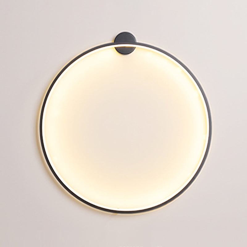 Moderner Stil runder Schatten Wandleuchten Metall 1-Licht-Wandmontage Beleuchtung