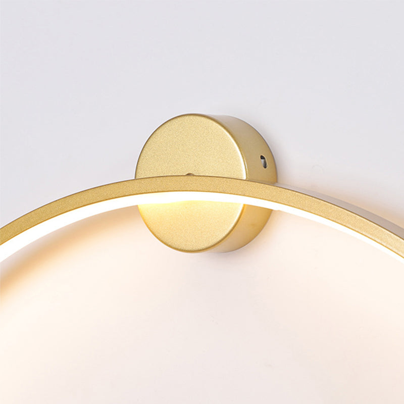 Moderner Stil runder Schatten Wandleuchten Metall 1-Licht-Wandmontage Beleuchtung