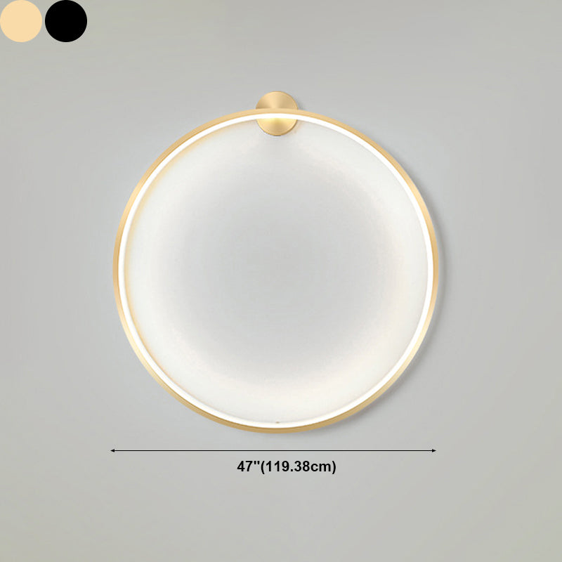 Moderner Stil runder Schatten Wandleuchten Metall 1-Licht-Wandmontage Beleuchtung