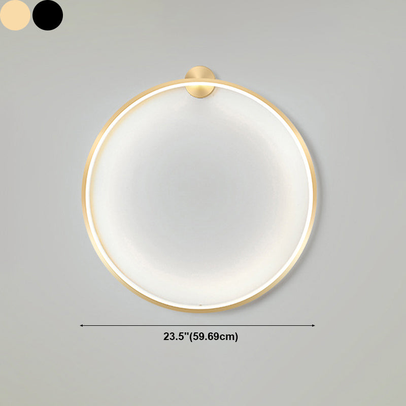 Moderner Stil runder Schatten Wandleuchten Metall 1-Licht-Wandmontage Beleuchtung