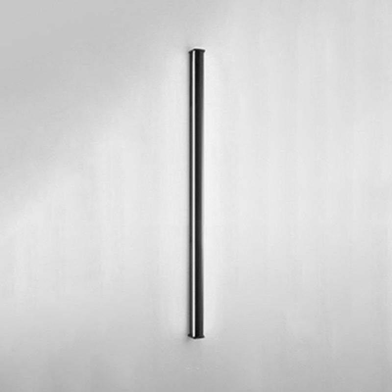 Éclair de mur en métal linéaire style moderne, appliques lumineuses à paroi légère en noir en noir