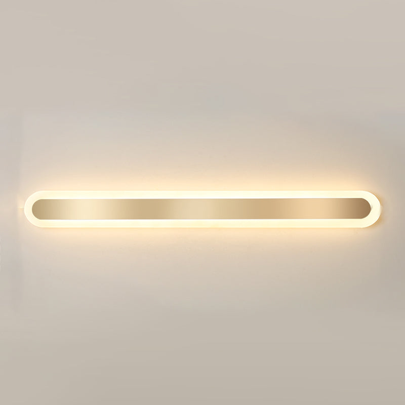 Éclair mural en métal linéaire Éclairage mural de style moderne en or