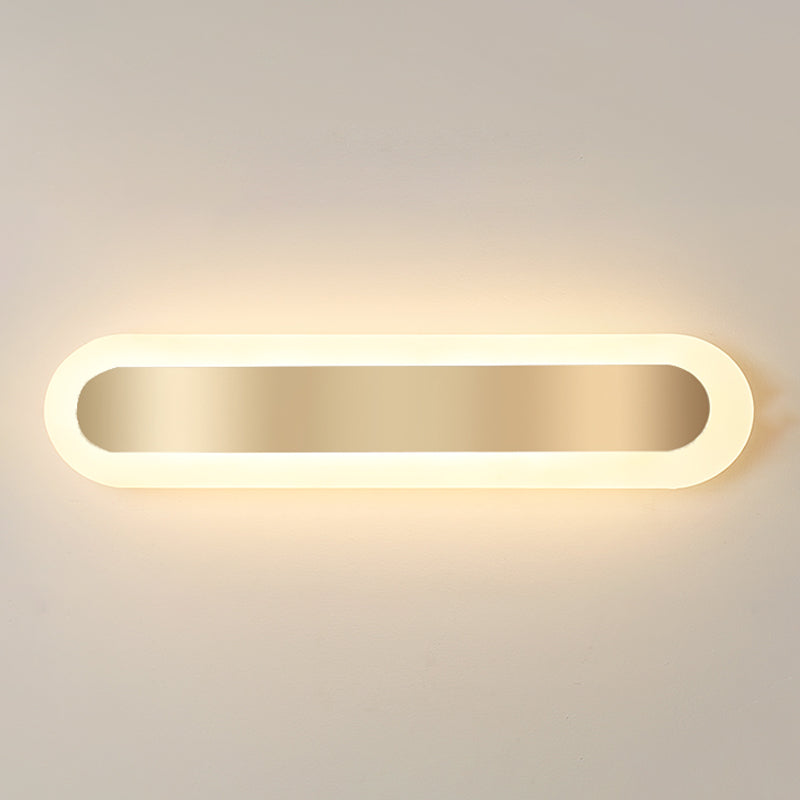 Éclair mural en métal linéaire Éclairage mural de style moderne en or