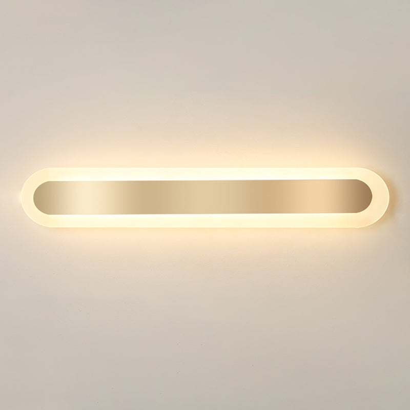 Éclair mural en métal linéaire Éclairage mural de style moderne en or