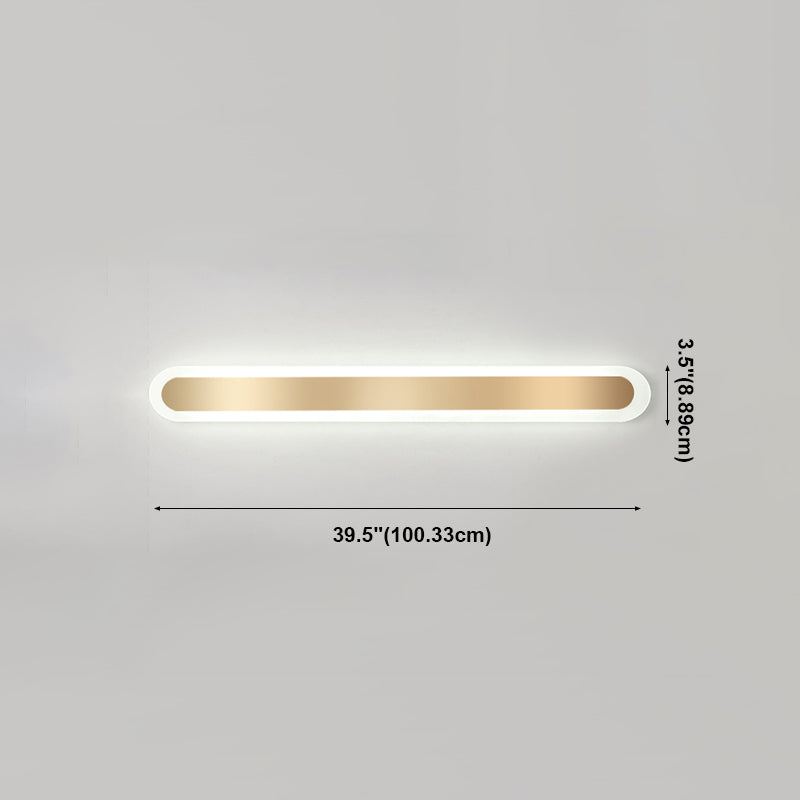 Éclair mural en métal linéaire Éclairage mural de style moderne en or