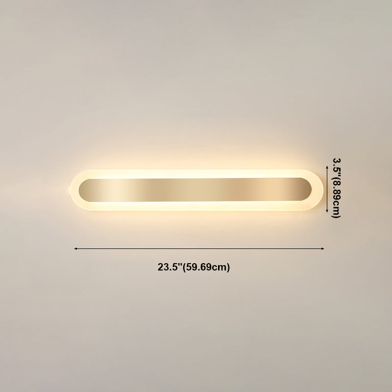 Éclair mural en métal linéaire Éclairage mural de style moderne en or