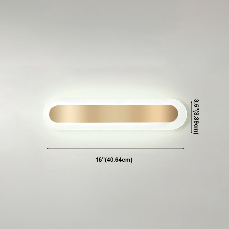 Éclair mural en métal linéaire Éclairage mural de style moderne en or