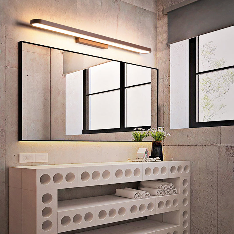 1-Light Linear Wall Sconce Modern Style Metal Wall Lighting for Bathroom