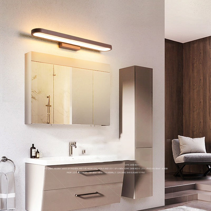 1-Light Linear Wall Sconce Modern Style Metal Wall Lighting for Bathroom