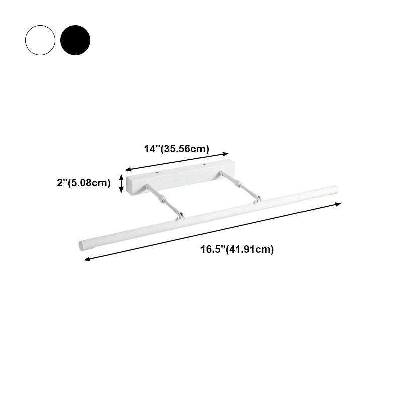 Metal lineare murale vanità leggero stile moderno 1 luci specchio da vanità leggero