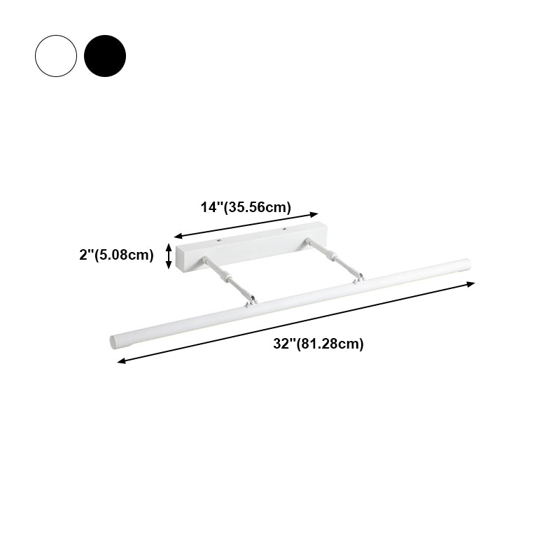 Metal lineare murale vanità leggero stile moderno 1 luci specchio da vanità leggero