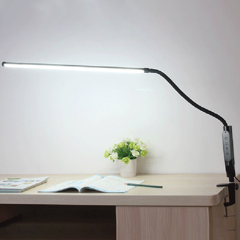 Modern Style Linear Night Table Lamp Metal 1 Light Nightstand Lamp