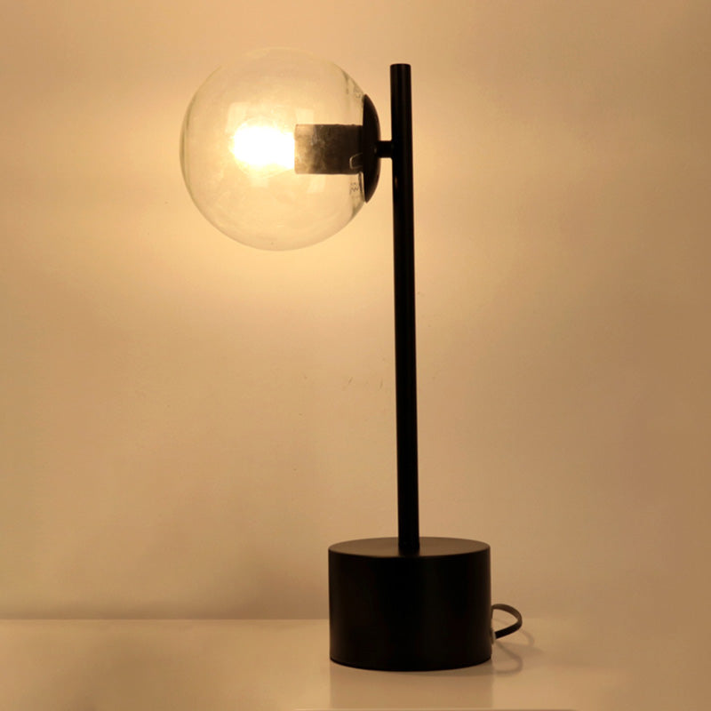 Modern Style Spherical Night Table Lamp Glass One Light Table Light