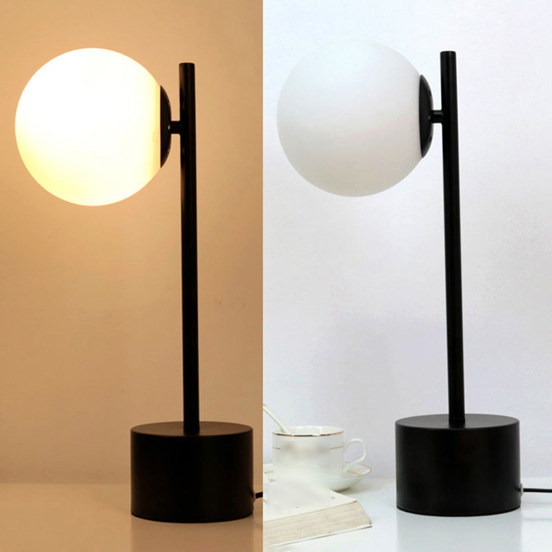 Modern Style Spherical Night Table Lamp Glass One Light Table Light