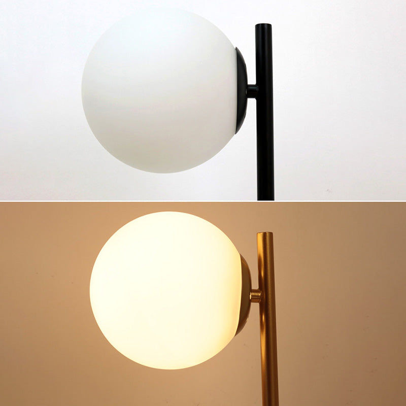 Modern Style Spherical Night Table Lamp Glass One Light Table Light