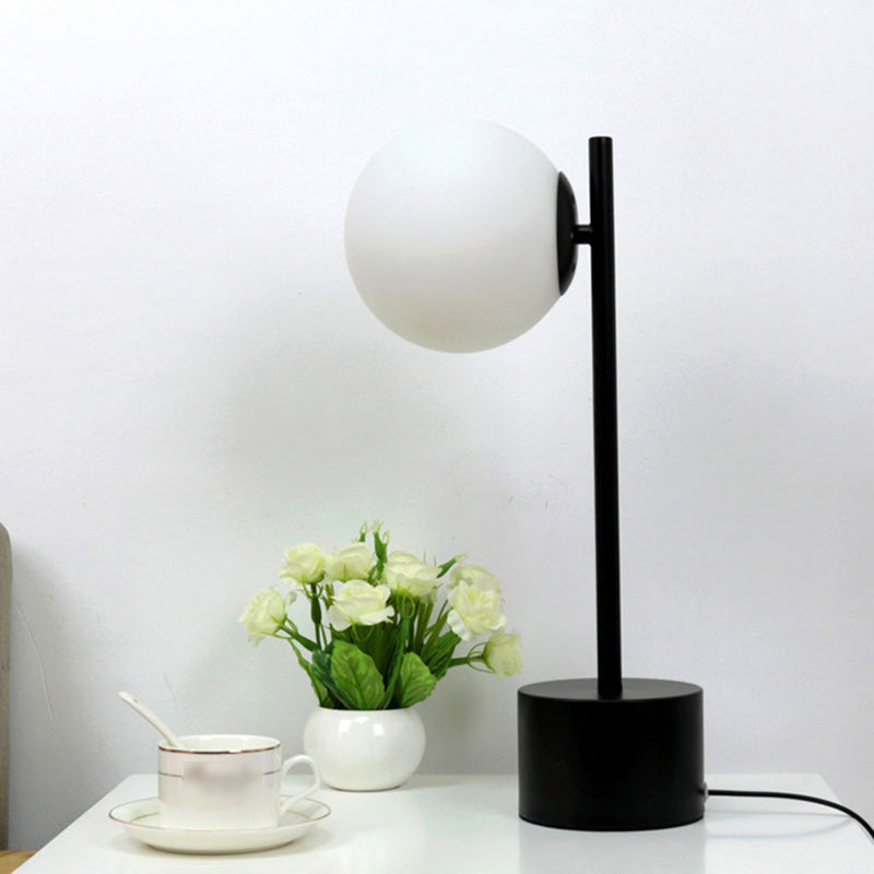Modern Style Spherical Night Table Lamp Glass One Light Table Light