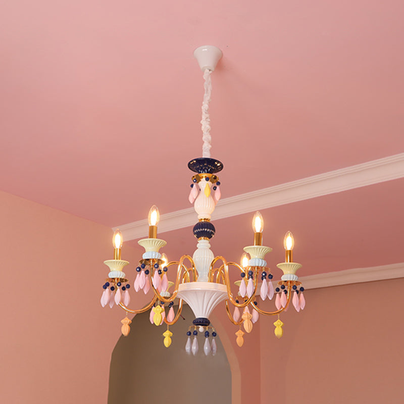 Modern Sputnik Ceiling Pendant Light Crystal Hanging Pendant Light for Children's Room