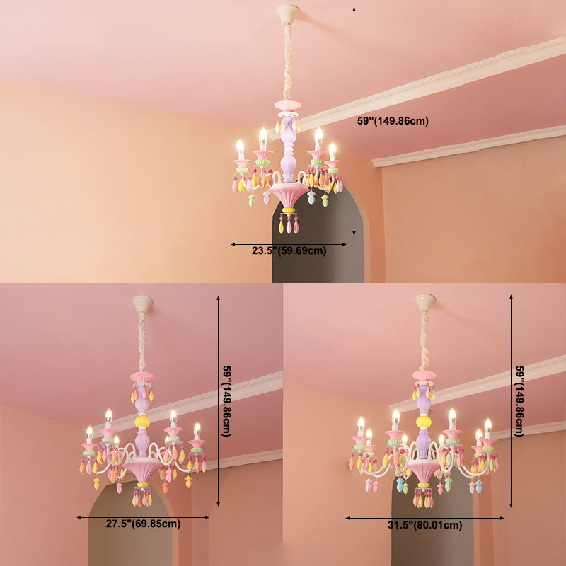 Modern Sputnik Ceiling Pendant Light Crystal Hanging Pendant Light for Children's Room