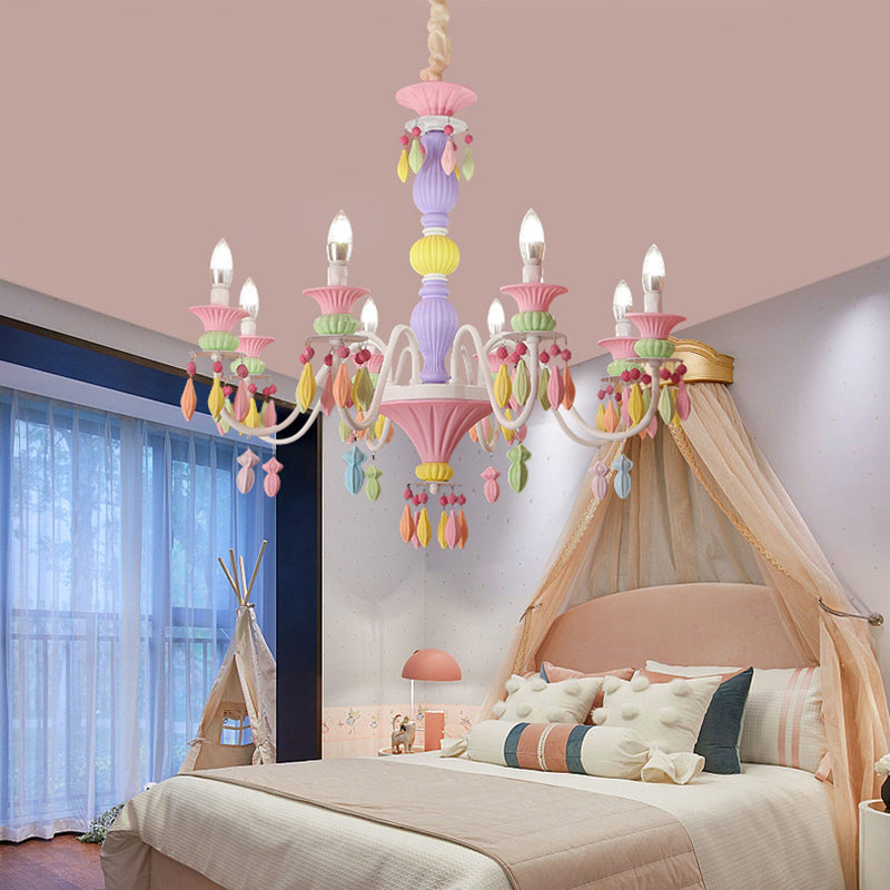 Modern Sputnik Ceiling Pendant Light Crystal Hanging Pendant Light for Children's Room