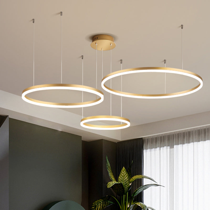 Modern Wrought Iron Hanging Ceiling Lights Tiered Pendant Chandelier for Living Room