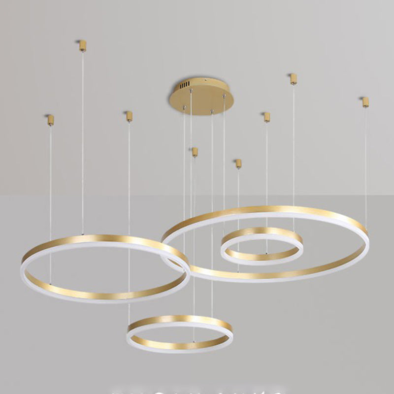 Modern Wrought Iron Hanging Ceiling Lights Tiered Pendant Chandelier for Living Room