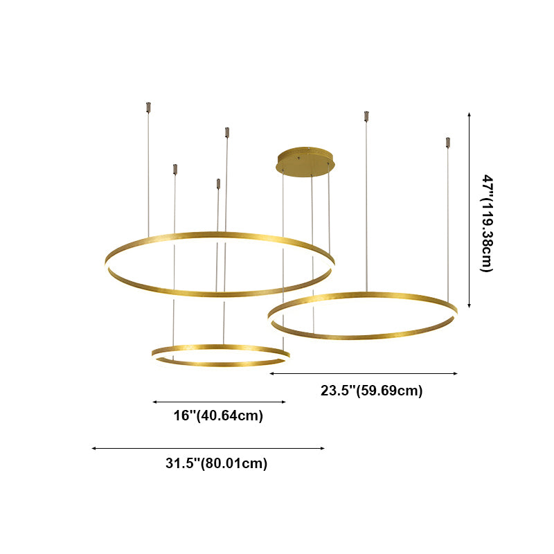 Modern Wrought Iron Hanging Ceiling Lights Tiered Pendant Chandelier for Living Room